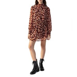 NWT Sanctuary Floral Blouson Long Sleeve Mini Dress Size Medium